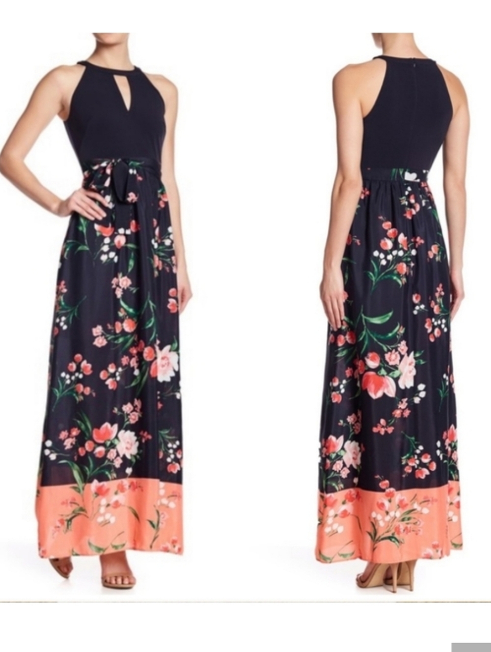 Vince Camuto Floral Maxi Spring Dress Size 12 EUC!!